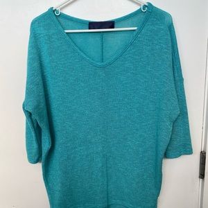 Teal blue light sweater